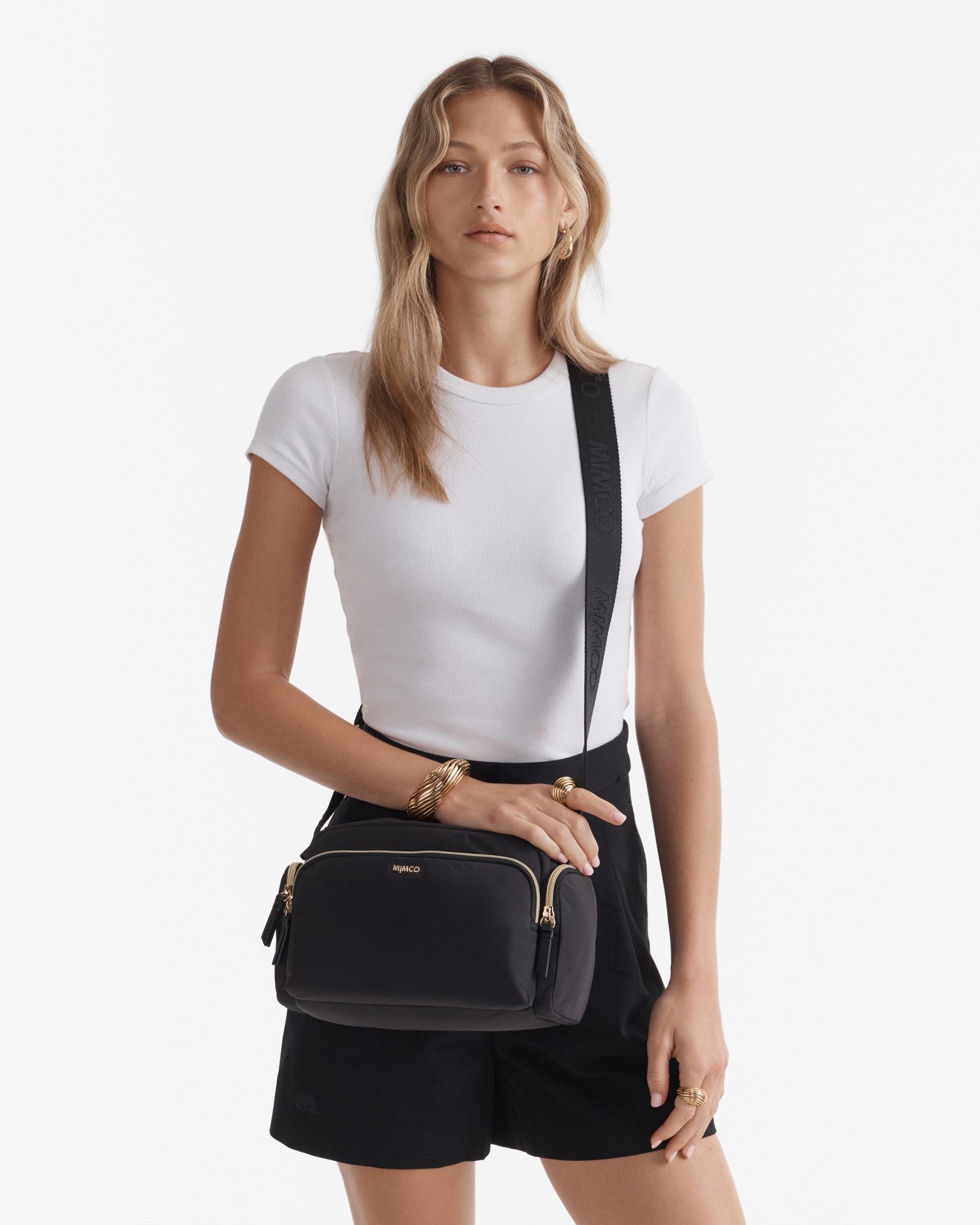 The Stage Crossbody Bag - Black Light Gold