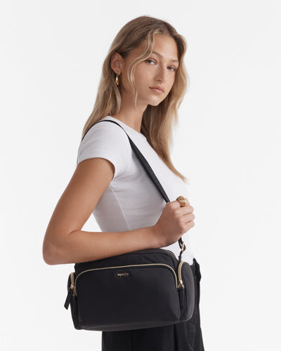 The Stage Crossbody Bag - Black Light Gold