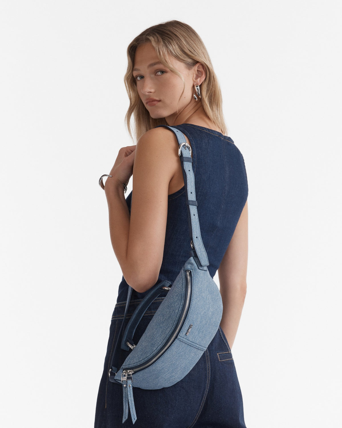 Lens Sling Crossbody Bag - Denim