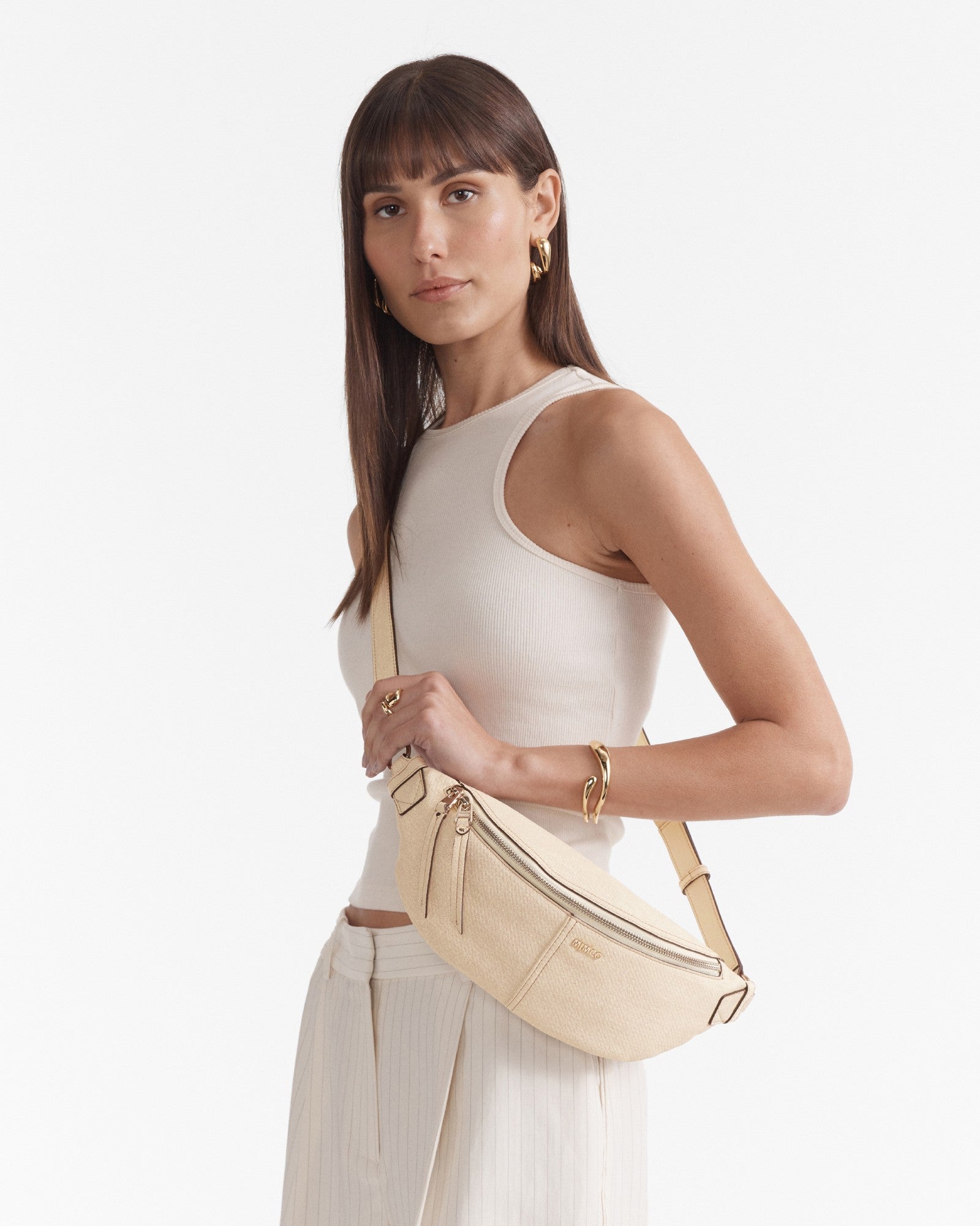 Lens Sling Crossbody Bag - Linen