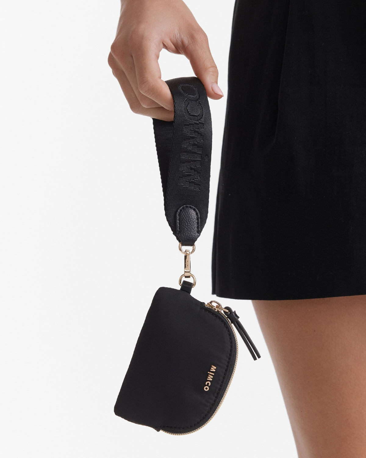Mercy Wrist Strap Coin Purse - Black Light Gold