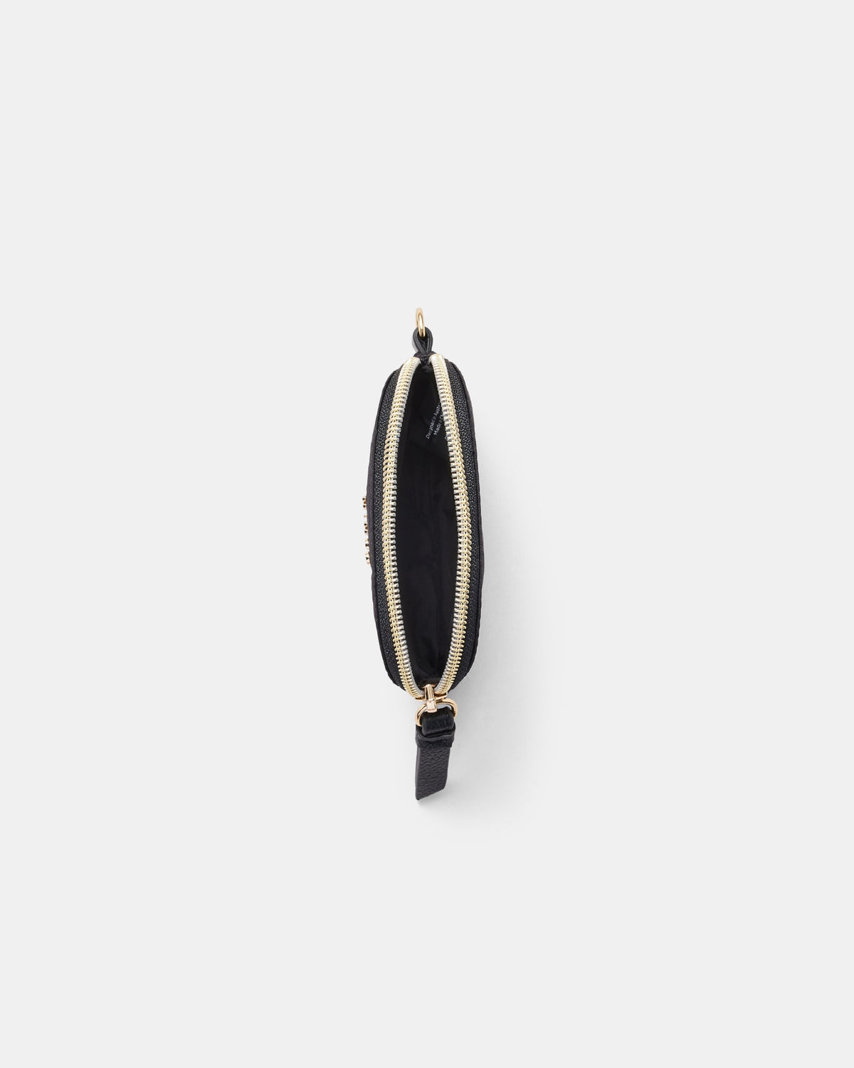 Mercy Wrist Strap Coin Purse - Black Light Gold