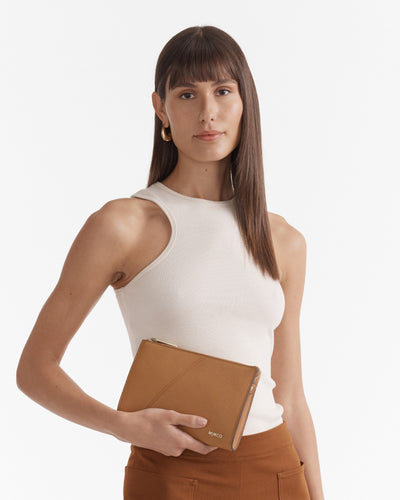 Drift Gusset Pouch - Caramel