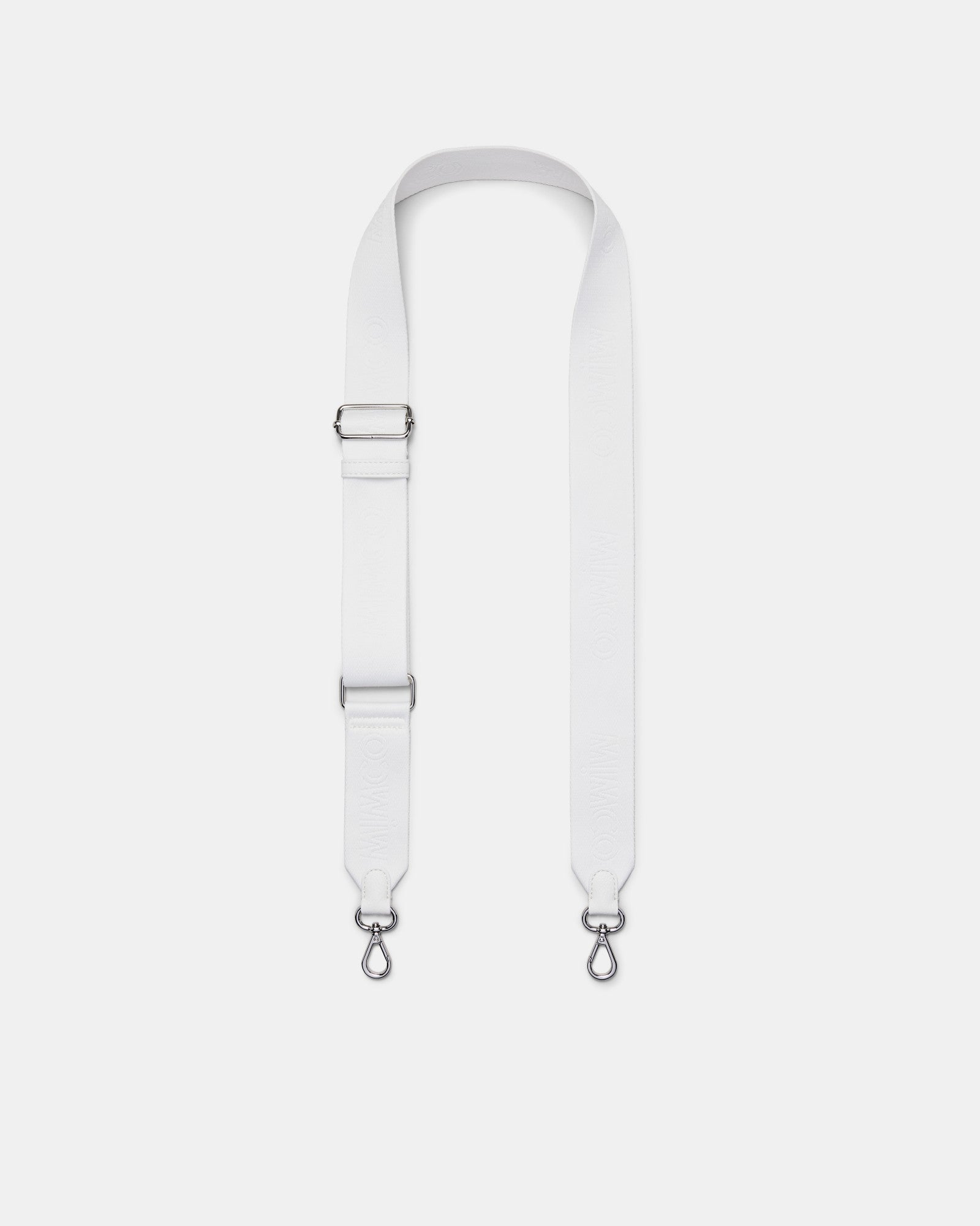 Stripe Webbing Bag Strap - White