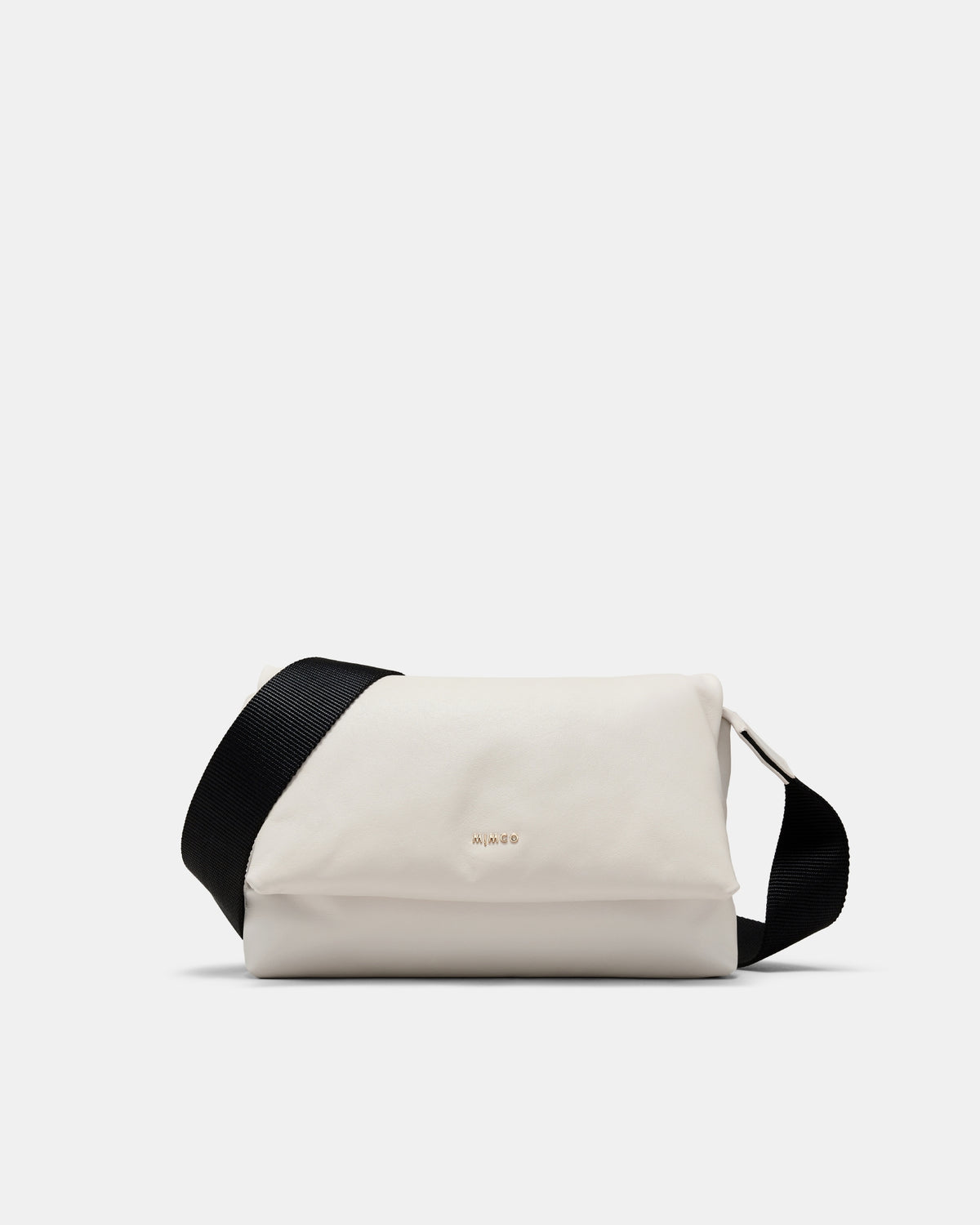 Puffy Leather Mini Crossbody Bag - Ivory