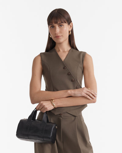 Centre Stage Mini Bowler Bag - Black Light Gold