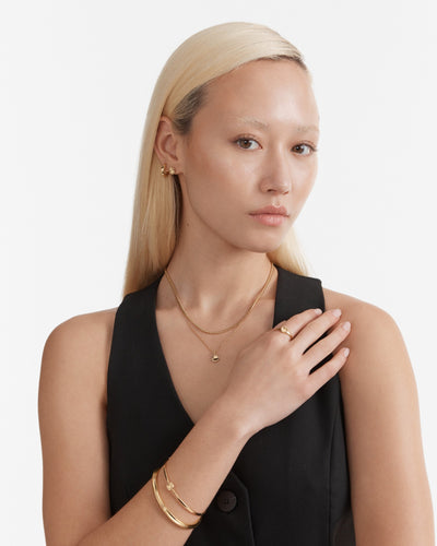Lune Stud Earrings - Gold