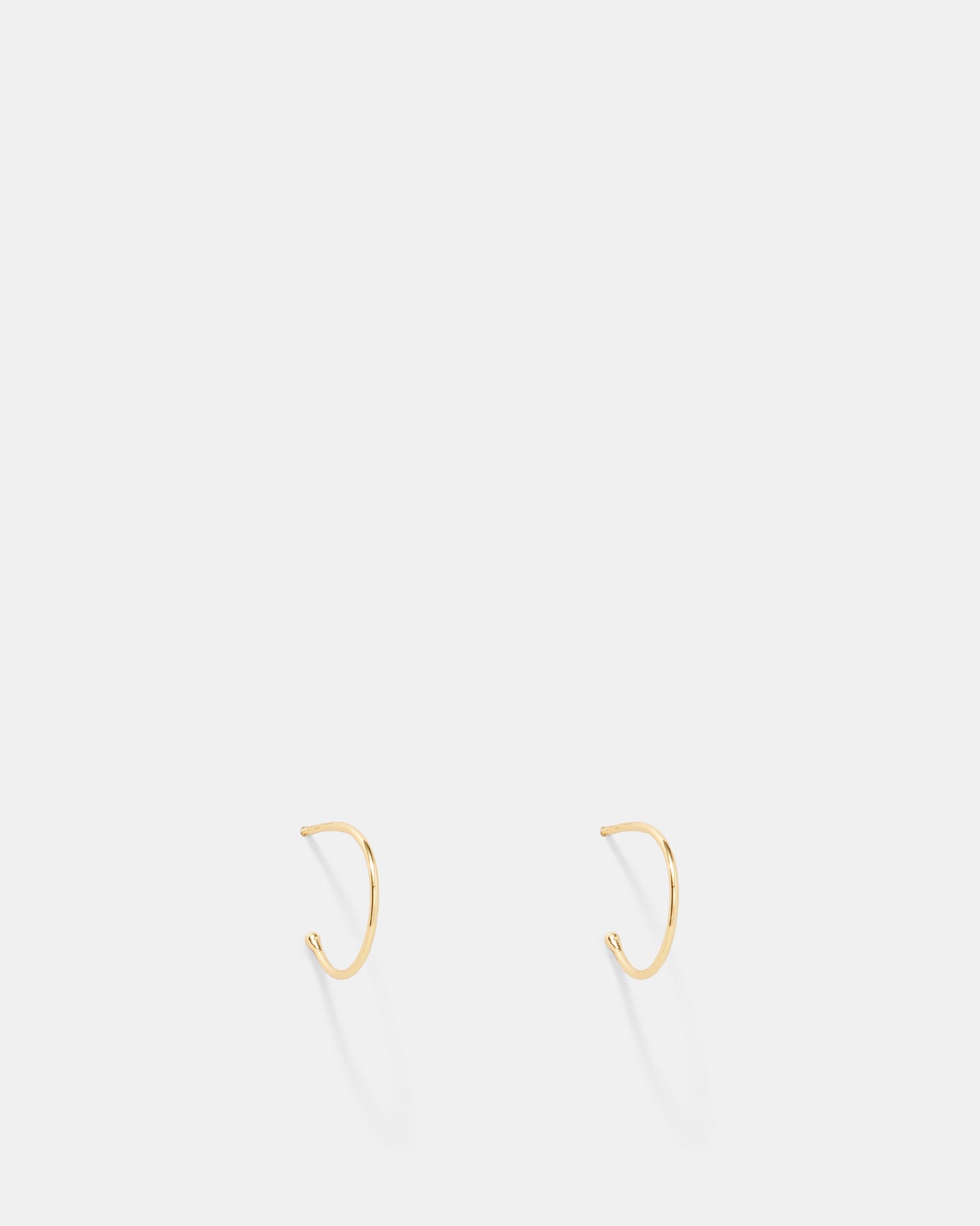 Lune Charm Hoop Earrings - Gold