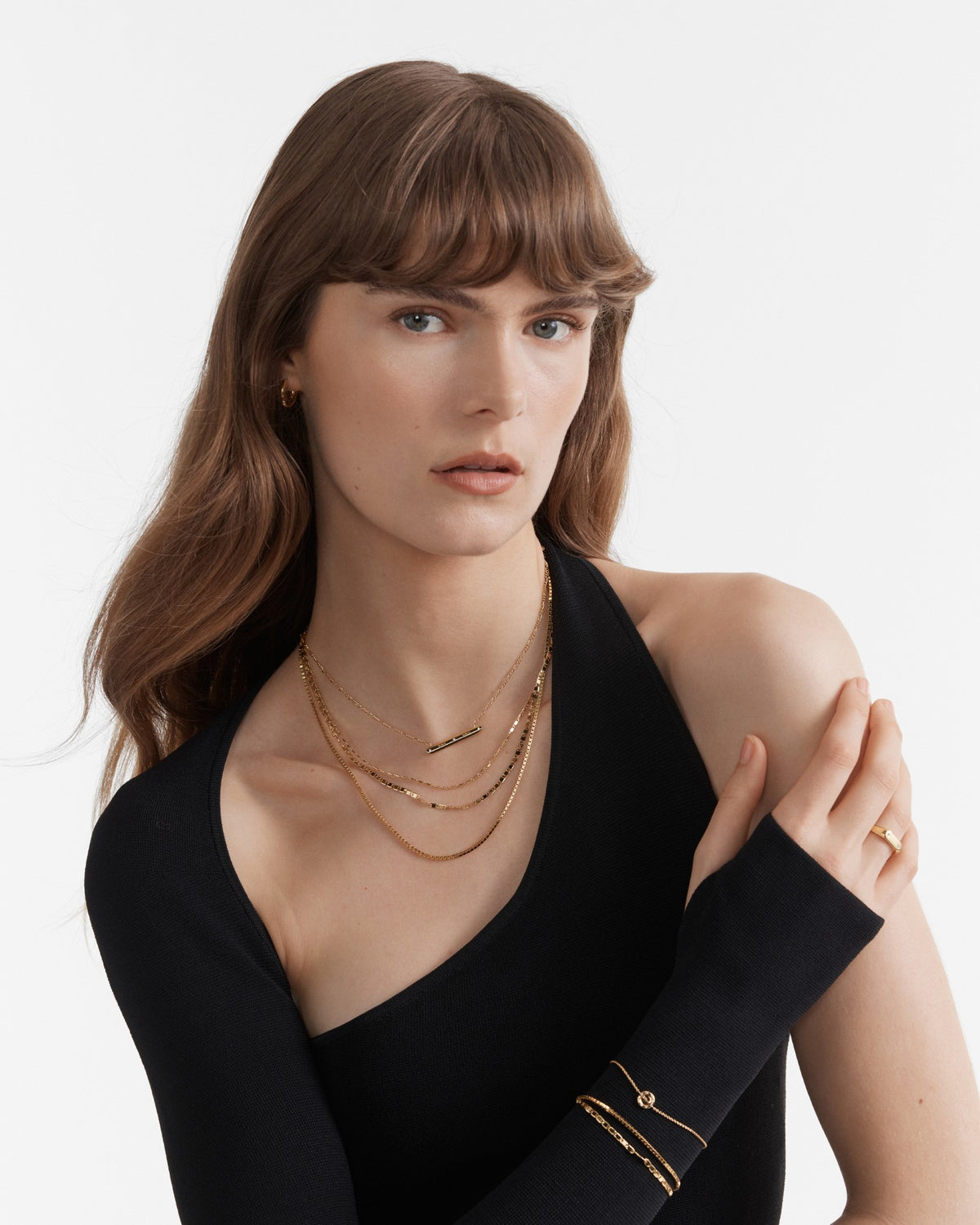 Oblique Necklace - Gold