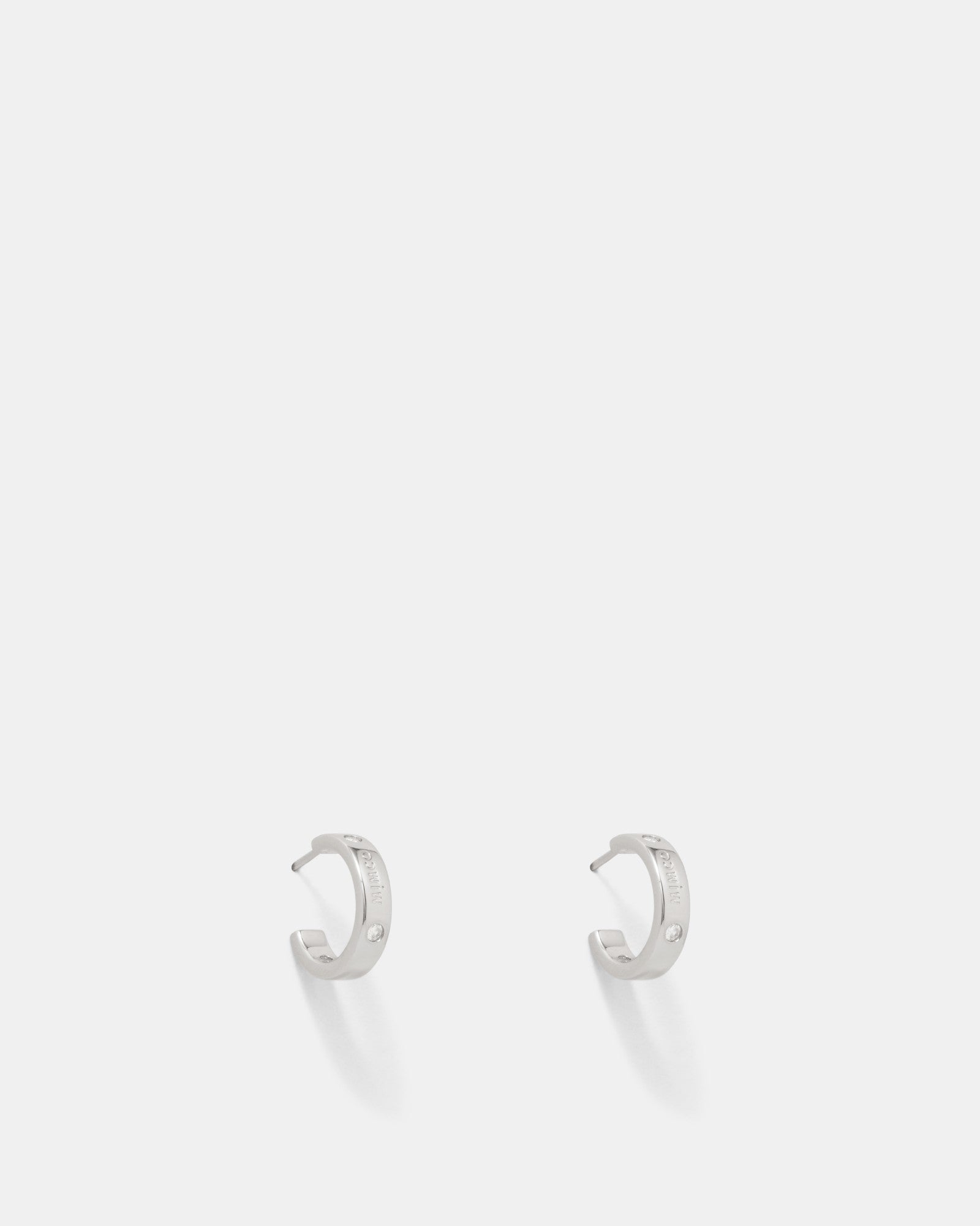 Lucent Small Hoop Earrings - Silver