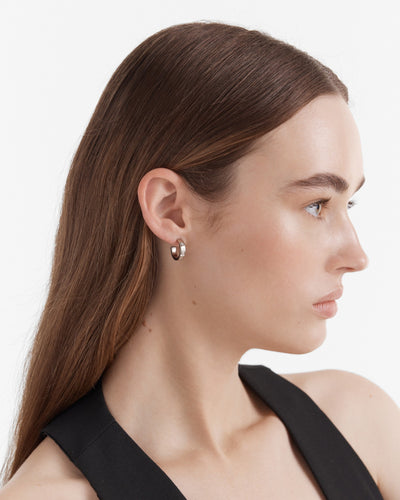 Lucent Small Hoop Earrings - Silver