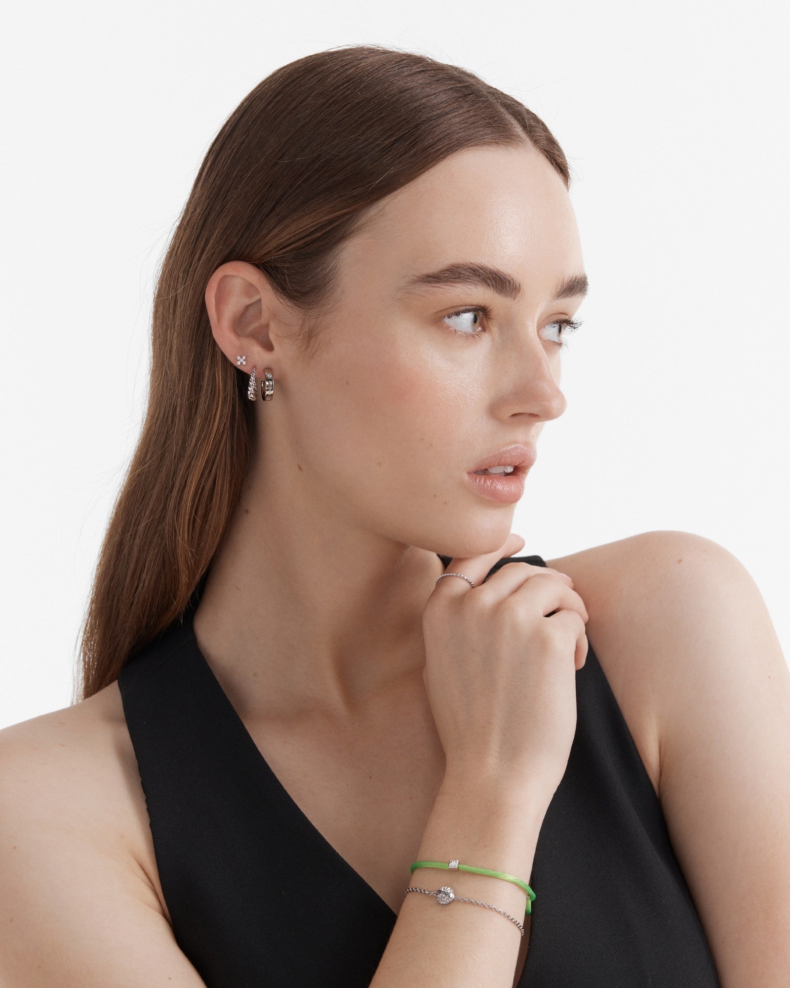 Lucent Small Hoop Earrings - Silver
