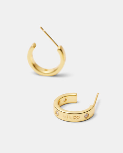 Lucent Small Hoop Earrings - Gold