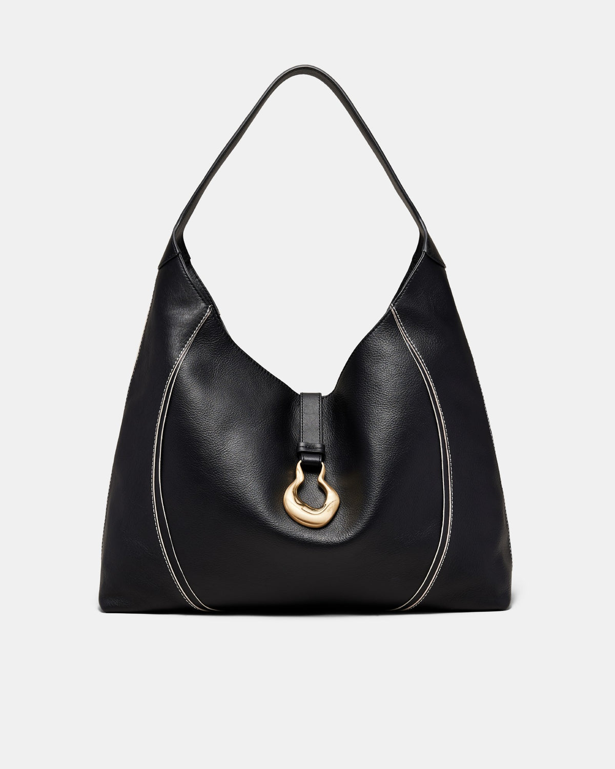 Shield Hobo Bag - Black Brushed LG