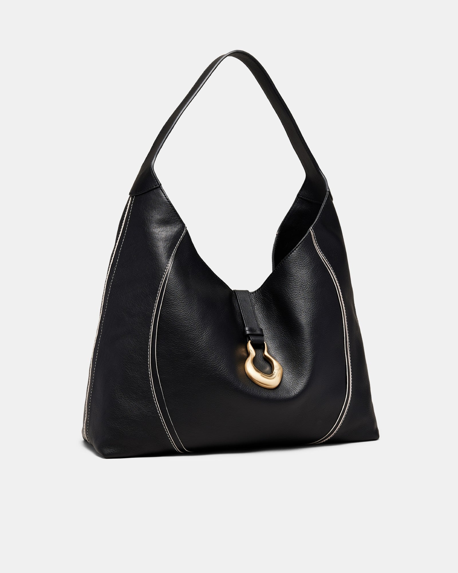 Shield Hobo Bag - Black Brushed LG