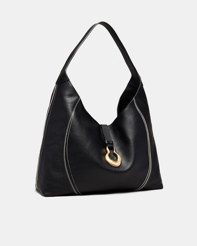 Shield Hobo Bag - Black Brushed LG