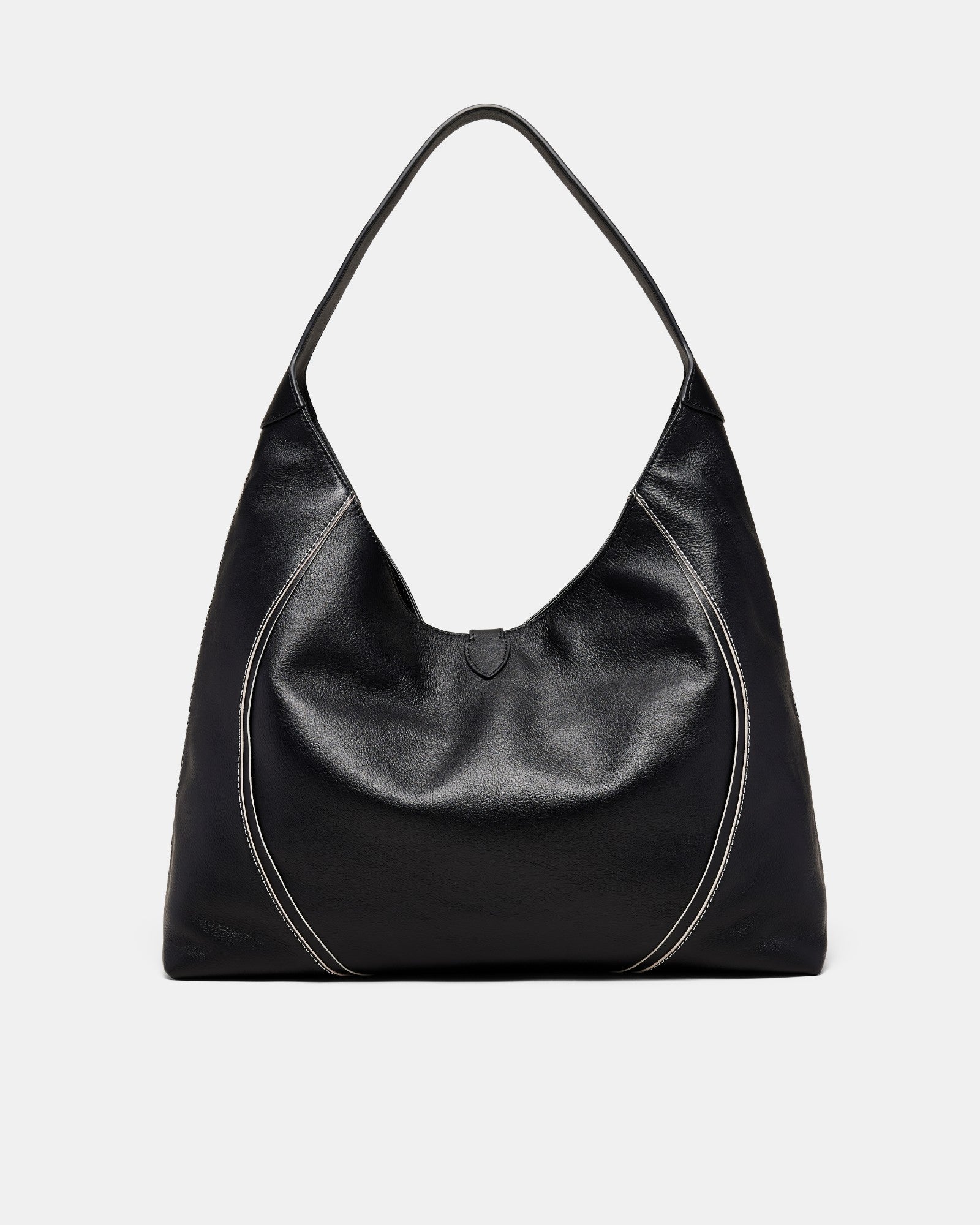 Shield Hobo Bag - Black Brushed LG