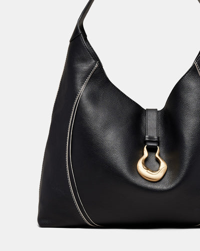 Shield Hobo Bag - Black Brushed LG