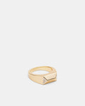 Slay To The Rhythm Pave Signet Ring - Gold