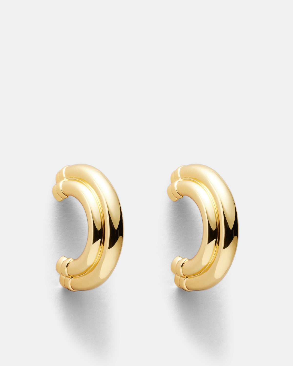 Groove That Soothes Oversized Hoop Earrings - Gold