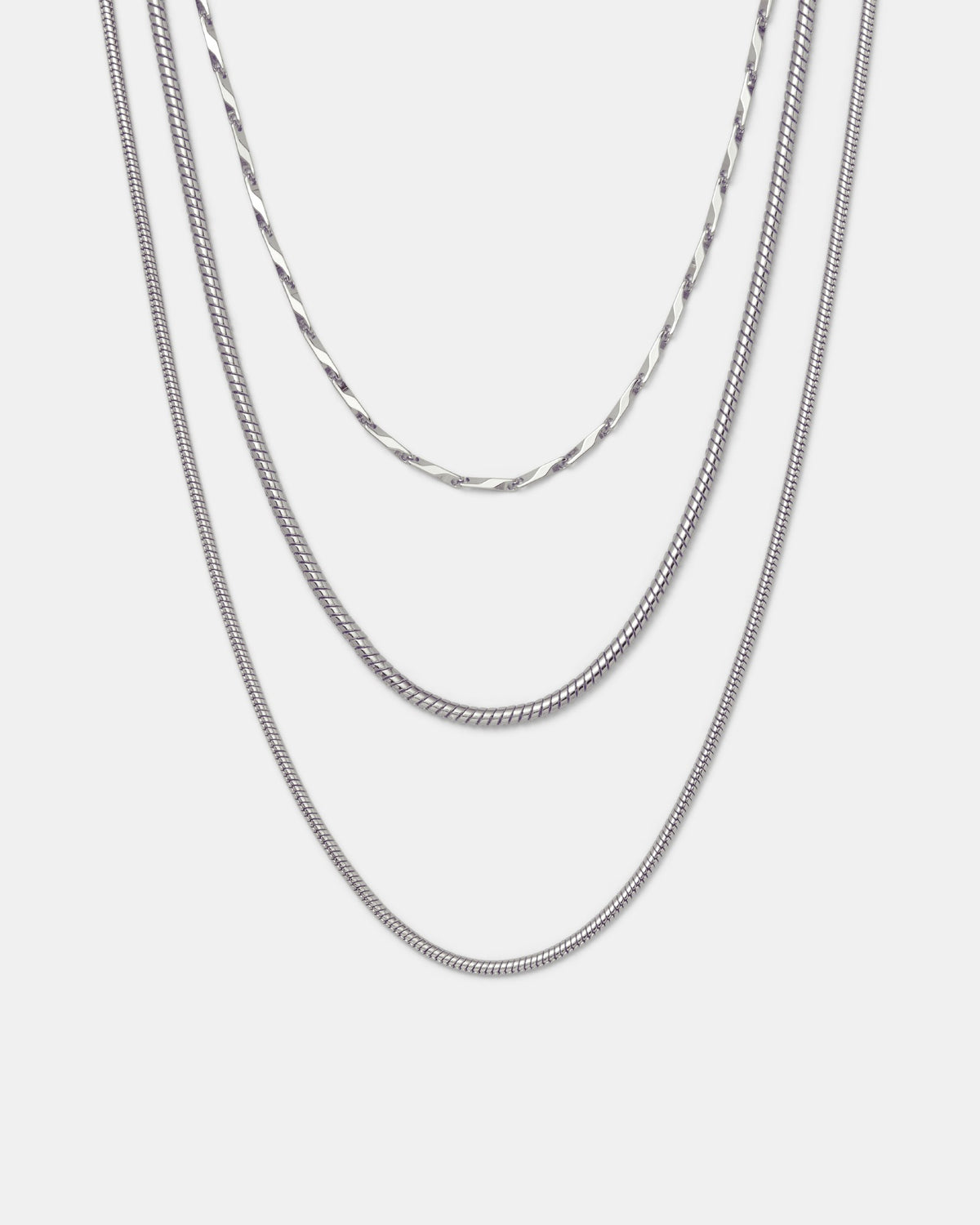 Serenno Trio Necklace - Silver