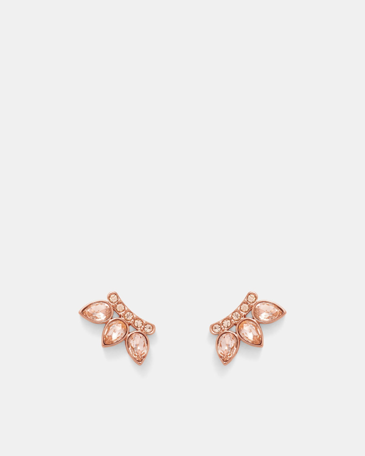 I Feel Love Mini Ear Climber Stud Earrings - Rose Gold