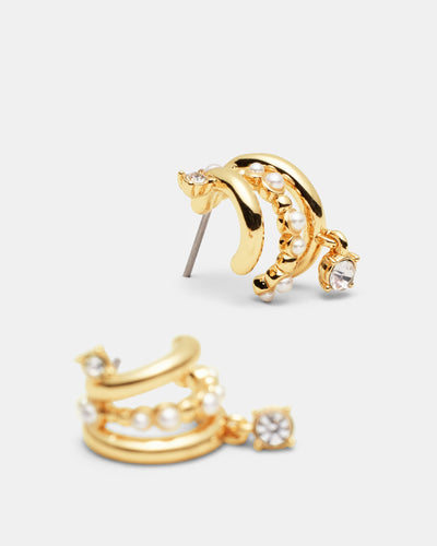 Illusion Hoop Earrings - Gold