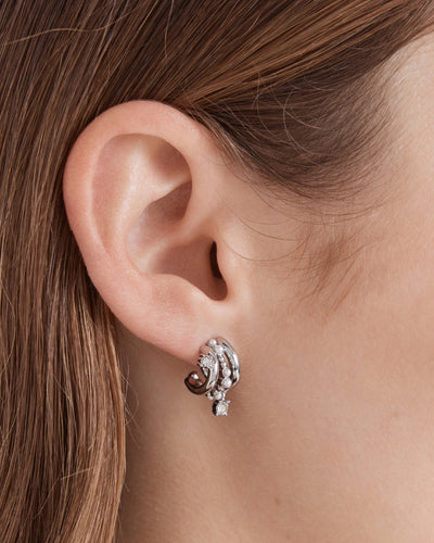 Illusion Hoop Earrings - Silver