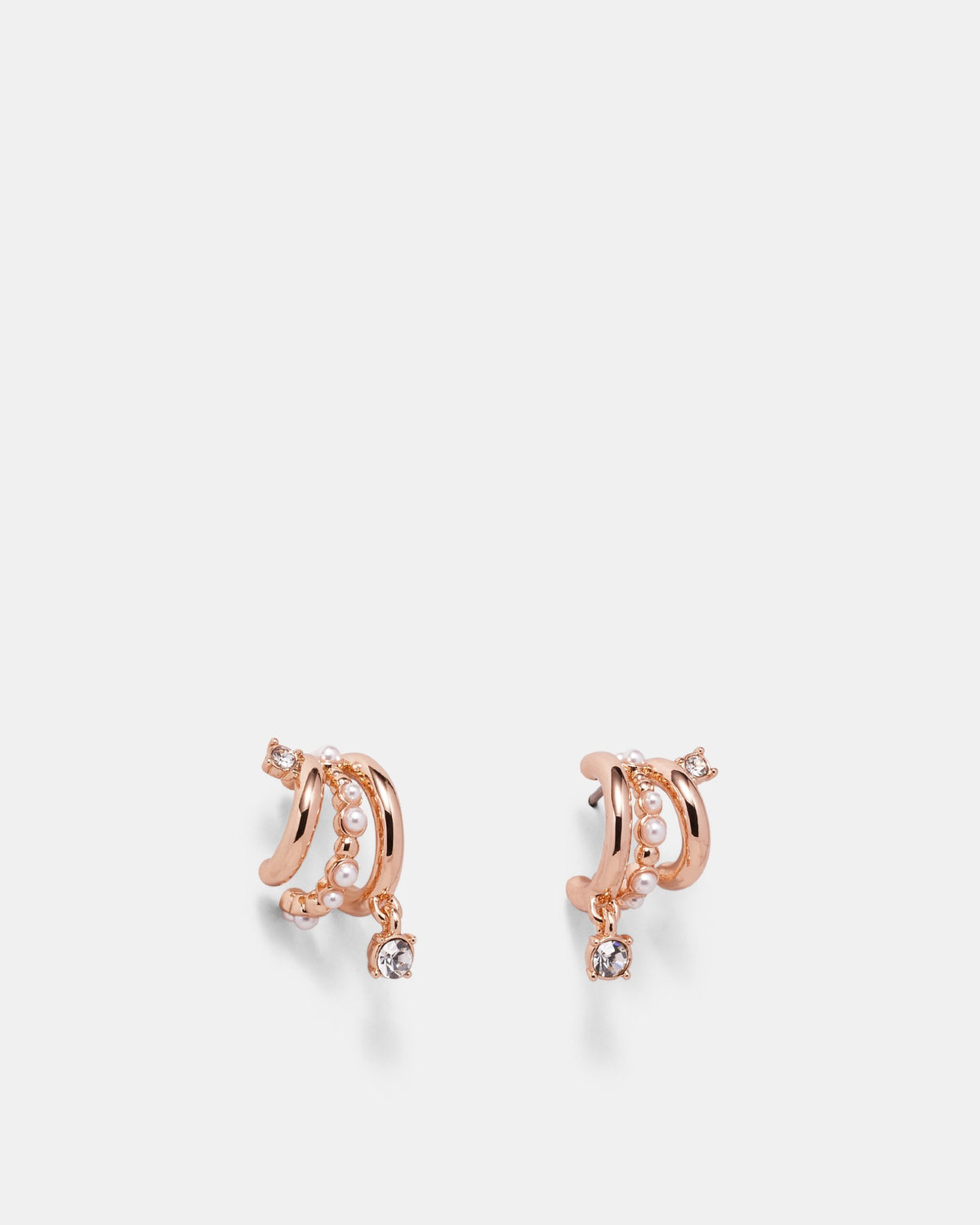 Illusion Hoop Earrings - Rose Gold