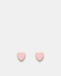 Lover Heart Stud Earrings - Pink Sorbet