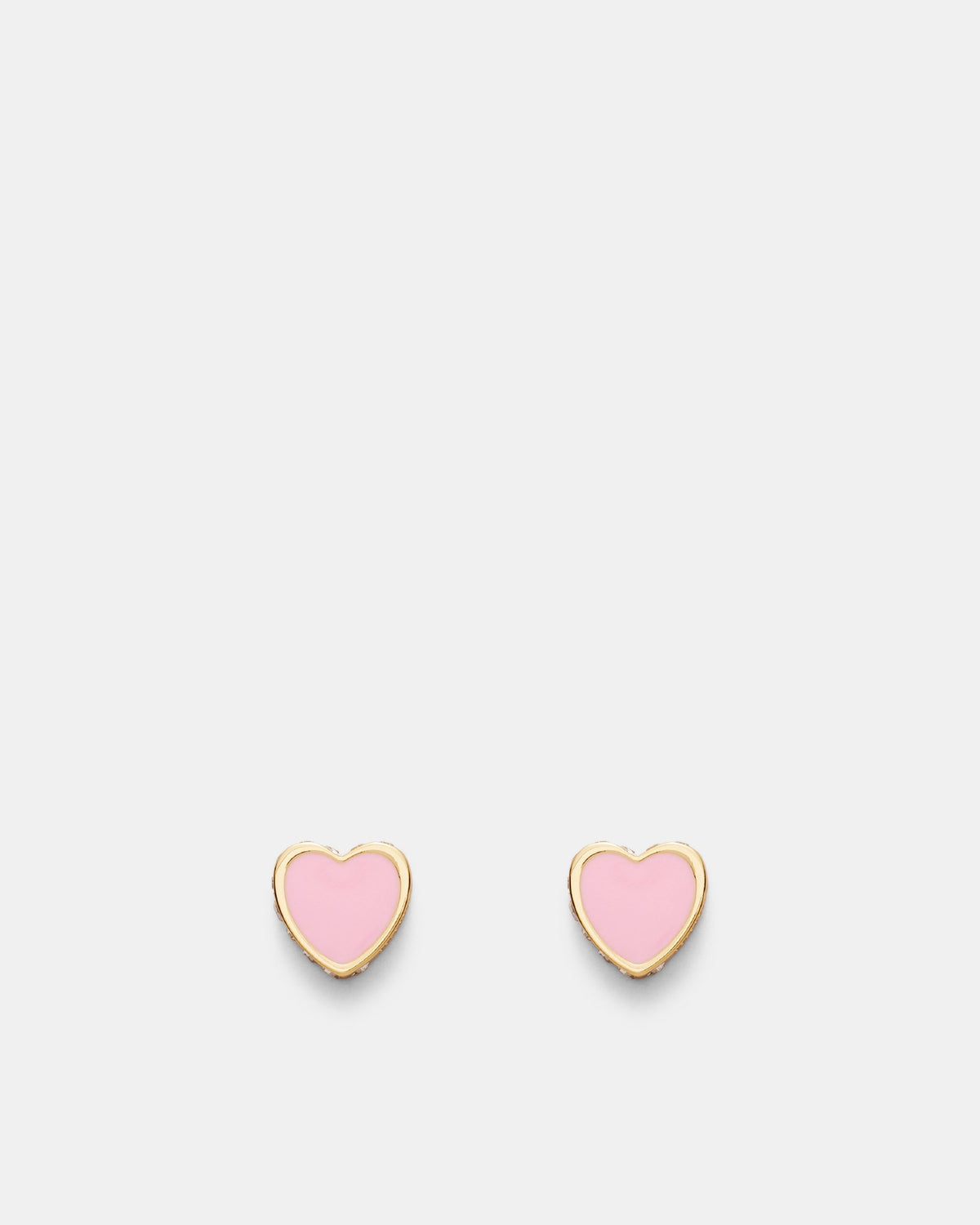 Lover Heart Stud Earrings - Pink Sorbet