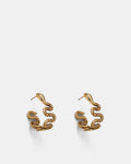 Rock Royalty Hoop Earrings - Gold