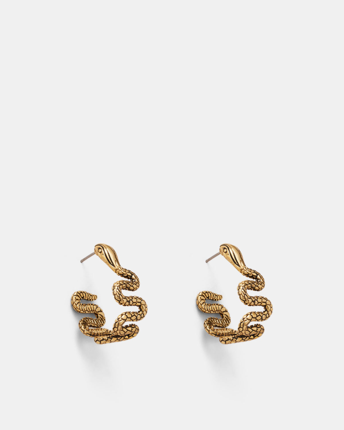 Rock Royalty Hoop Earrings - Gold