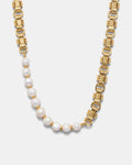 Ice & A Slice Pearl Necklace - Gold