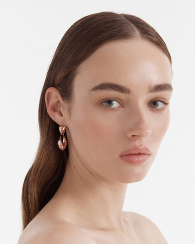 Anthem Drop Earrings - Rose Gold