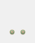 Disco Pave Stud Earrings - Poolside
