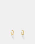 Retro Revival Small Bamboo Hoop Earrings - Gold