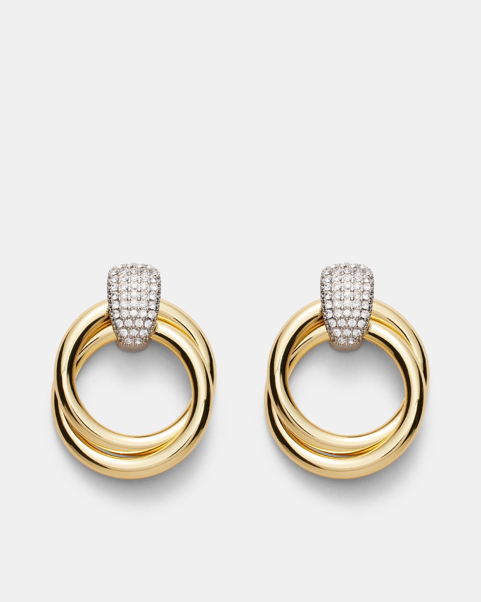 Fame Oversized Drop Earrings - Gold Silver