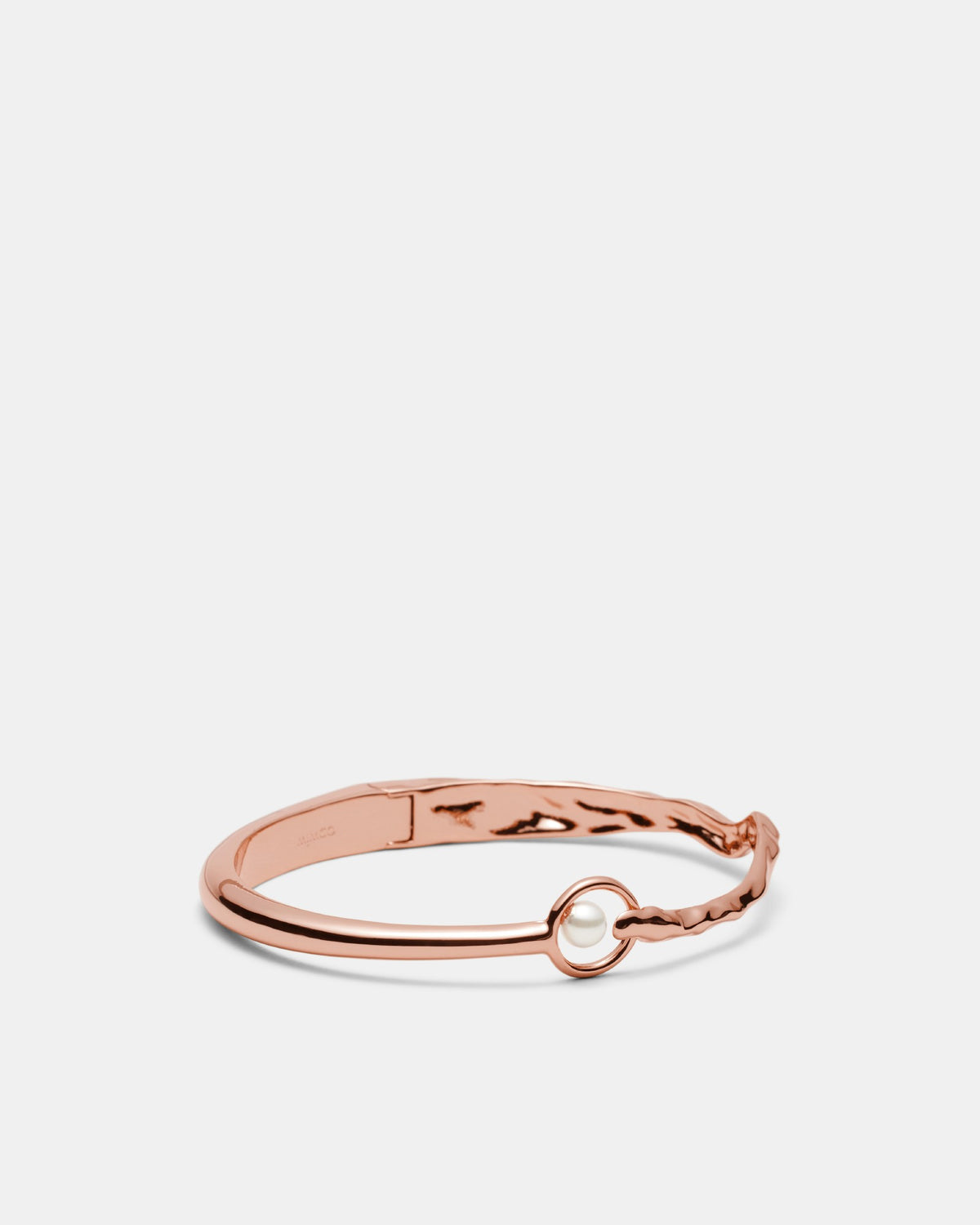 Cadence Pearl Bangle - Rose Gold