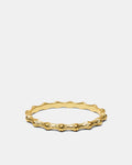 Retro Revival Hinged Bamboo Bangle - Gold