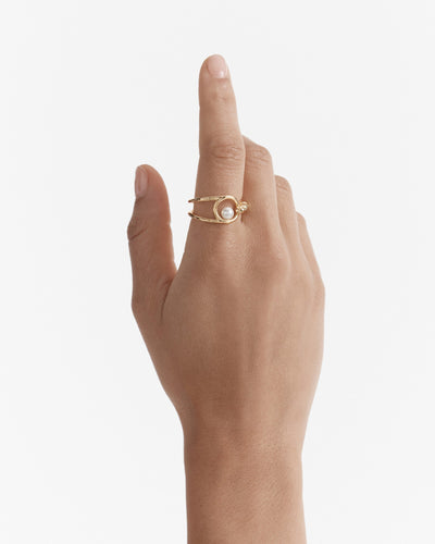 Cadence Pearl Ring - Gold