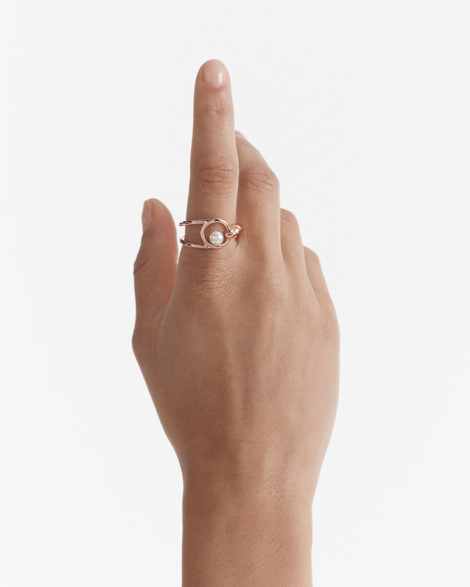 Cadence Pearl Ring - Rose Gold