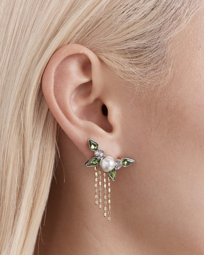 Pull Up To The Bumper Fringe Ear Cuff Set - Lime Sorbet