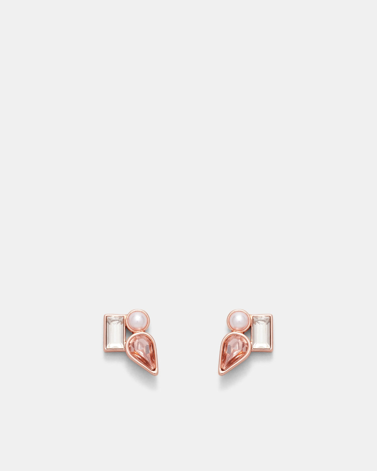 I Feel Love Stud Earrings - Rose Gold