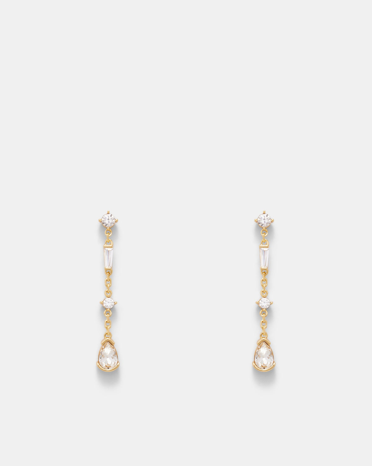 Temptation Chain Stud Earrings - Gold