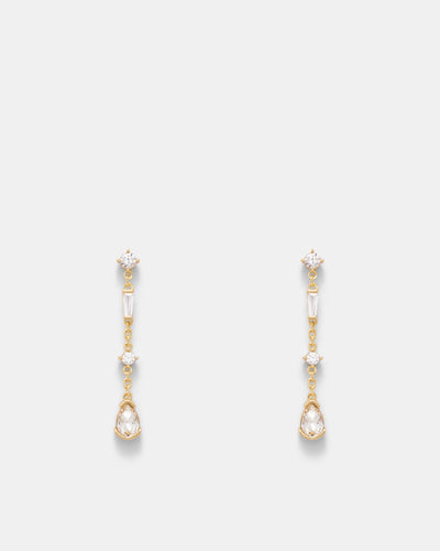 Temptation Chain Stud Earrings - Gold