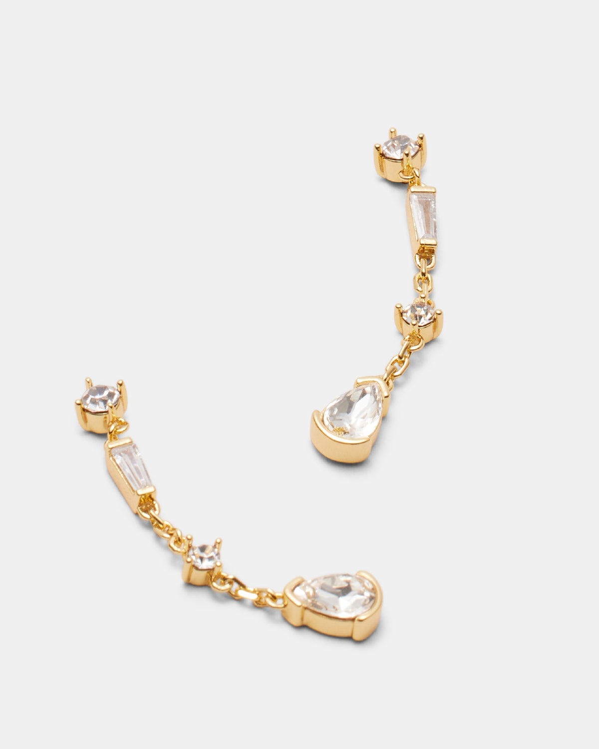 Temptation Chain Stud Earrings - Gold