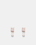 Enchantment Crystal Drop Stud Earrings - Rose Gold
