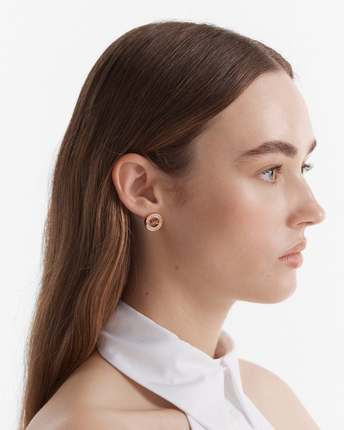 Alliance Stud Earrings - Rose Gold