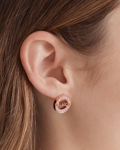 Alliance Stud Earrings - Rose Gold